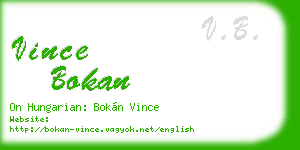 vince bokan business card